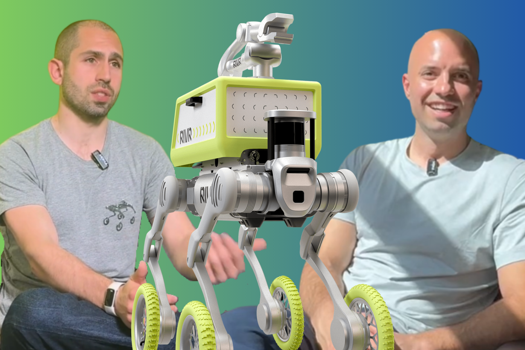 RIVR co-founders Giorgio Valsecchi and Marco Bjelonic with their four-legged autonomous delivery robot – Greater Zurich robotics talent driving AI innovation and global scaling from Switzerland to Jeff Bezos.