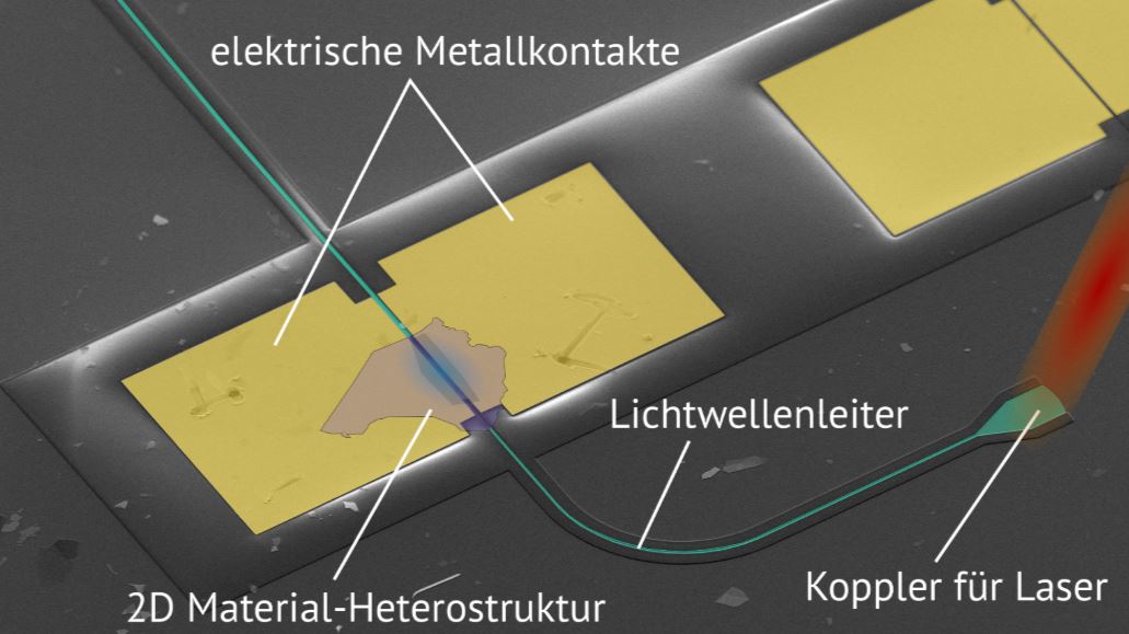 Der ETH-​Lichtdetektor unter dem Elektronenmikroskop.