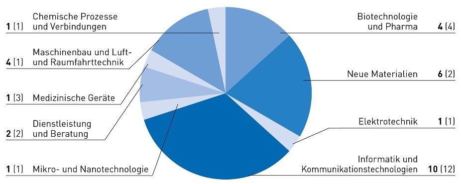 30 Spin-off-Gründungen an der ETH Zürich in 2019 nach Gebieten