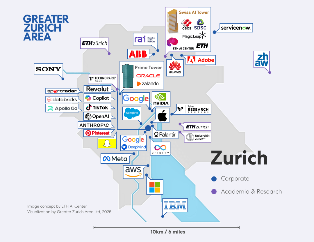BigTech AI Companies in Greater Zurich Switzerland