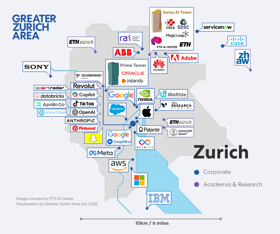 BigTech AI Companies in Greater Zurich Switzerland