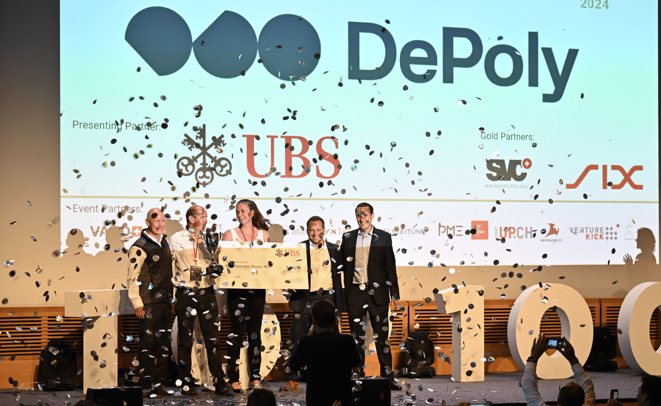 DePoly comes first in TOP 100 Swiss Startup Award 2024