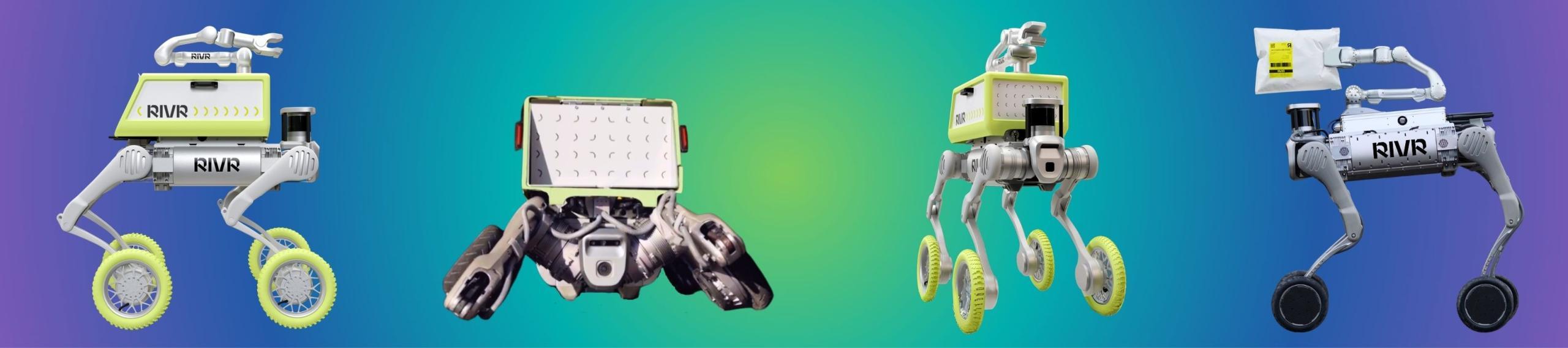 RIVR's fourlegged Robot-dogs on wheels delivering parcels