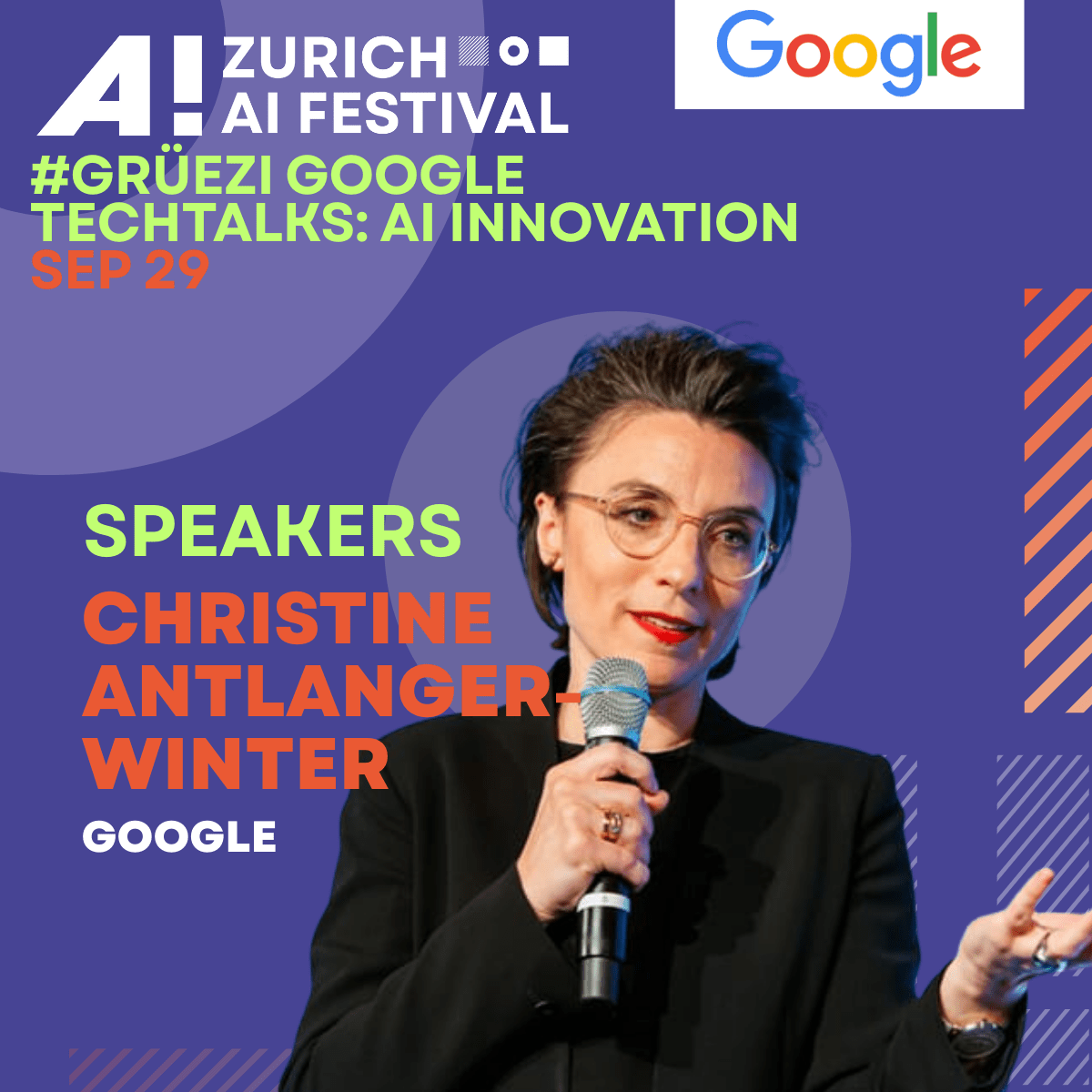 #GrüeziGoogle TechTalks AI Innovation_Christine Antlanger_Zurich AI Festival